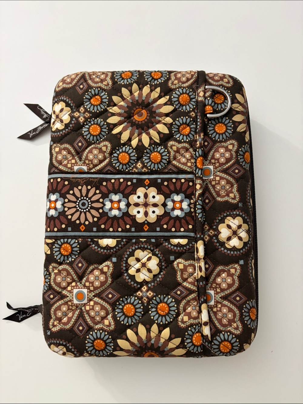 Vera Bradley Brown Canyon Floral Quilted Hard Shell Tablet iPad Storage Case